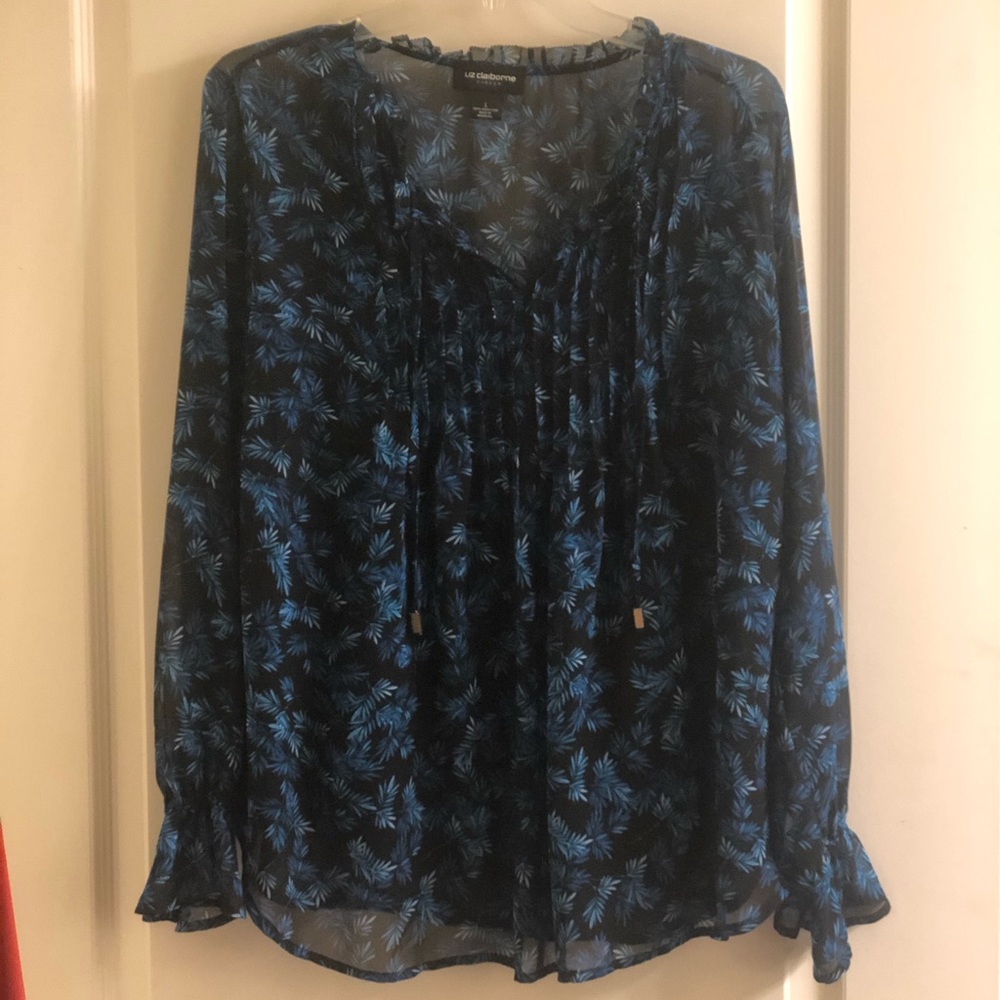 Blue blouse with sew in cami!